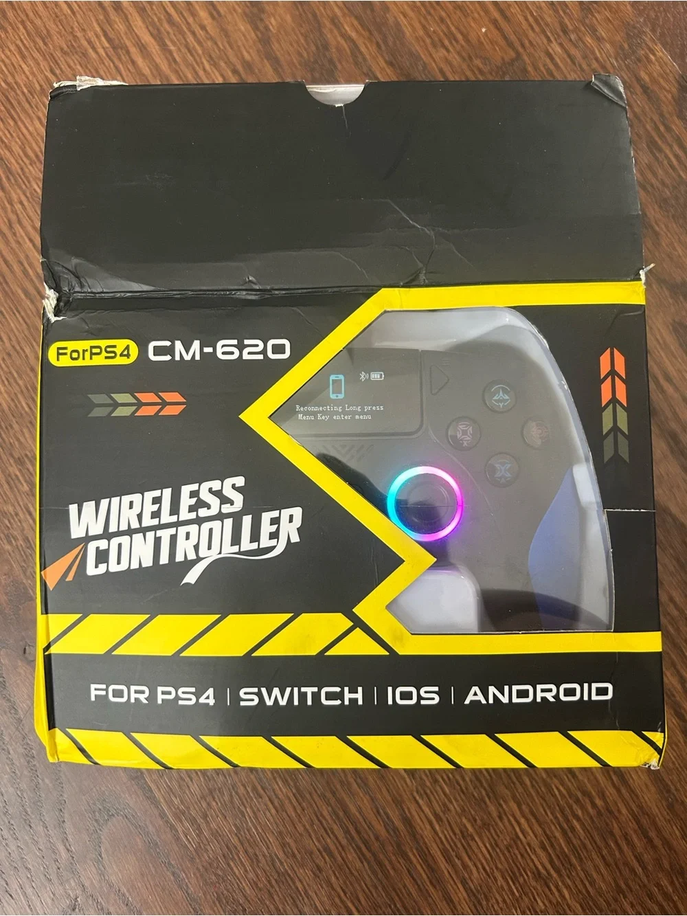 CM-620 Wireless Controller for PS4 Switch iOS Android RGB Bluetooth